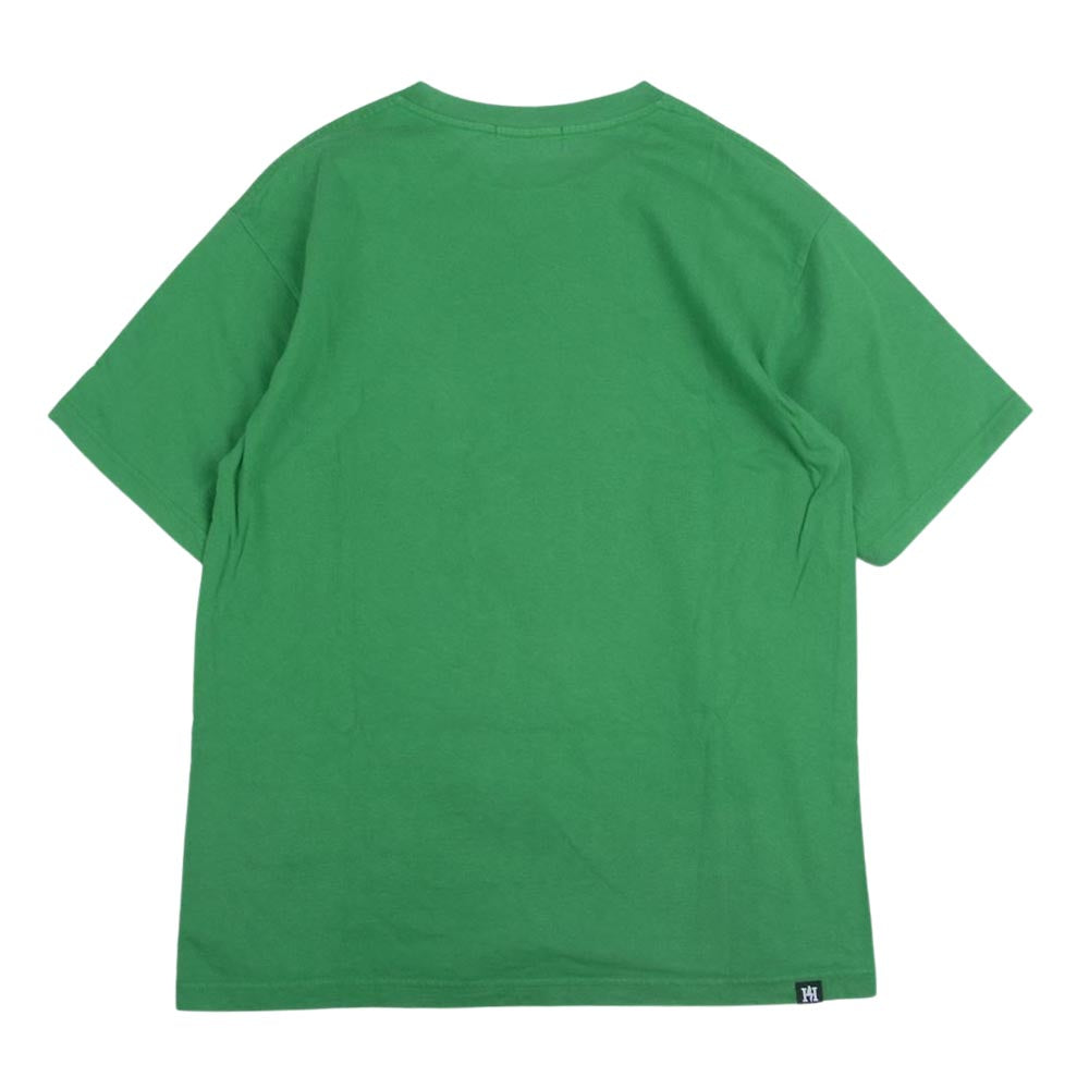 HYSTERIC GLAMOUR ヒステリックグラマー 02221CT30 DIZZY&MILKY SOUND OF THE FUTURE メッセージ プリント 半袖  Tシャツ グリーン系 M【中古】