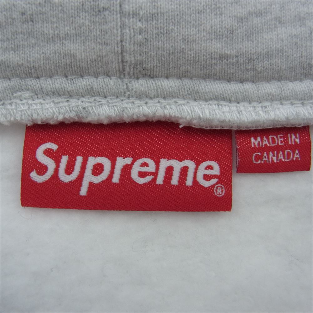 Supreme シュプリーム 21SS Small Box Zip Hooded Sweatshirt スモールボックス ロゴ ジップアップ パーカー グレー グレー系 M【美品】【中古】