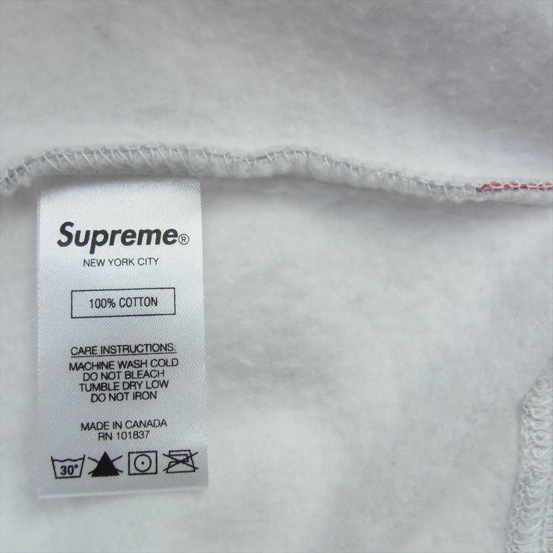 Supreme シュプリーム 21SS Small Box Zip Hooded Sweatshirt スモールボックス ロゴ ジップアップ パーカー グレー グレー系 M【美品】【中古】