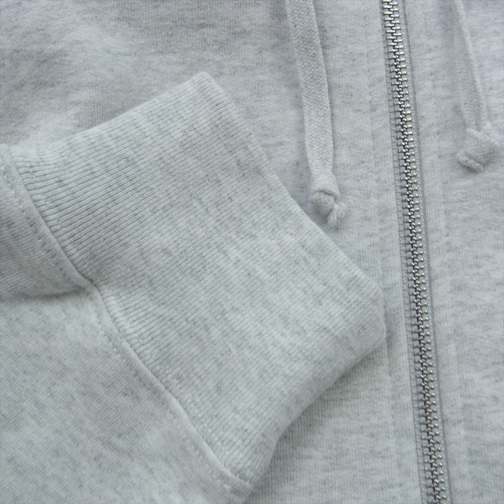 Supreme シュプリーム 21SS Small Box Zip Hooded Sweatshirt スモールボックス ロゴ ジップアップ パーカー グレー グレー系 M【美品】【中古】