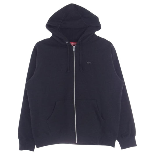 Supreme シュプリーム 21SS Small Box Zip Hooded Sweatshirt スモールボックス ロゴ ジップアップ パーカーブラック  ブラック系 M【美品】【中古】