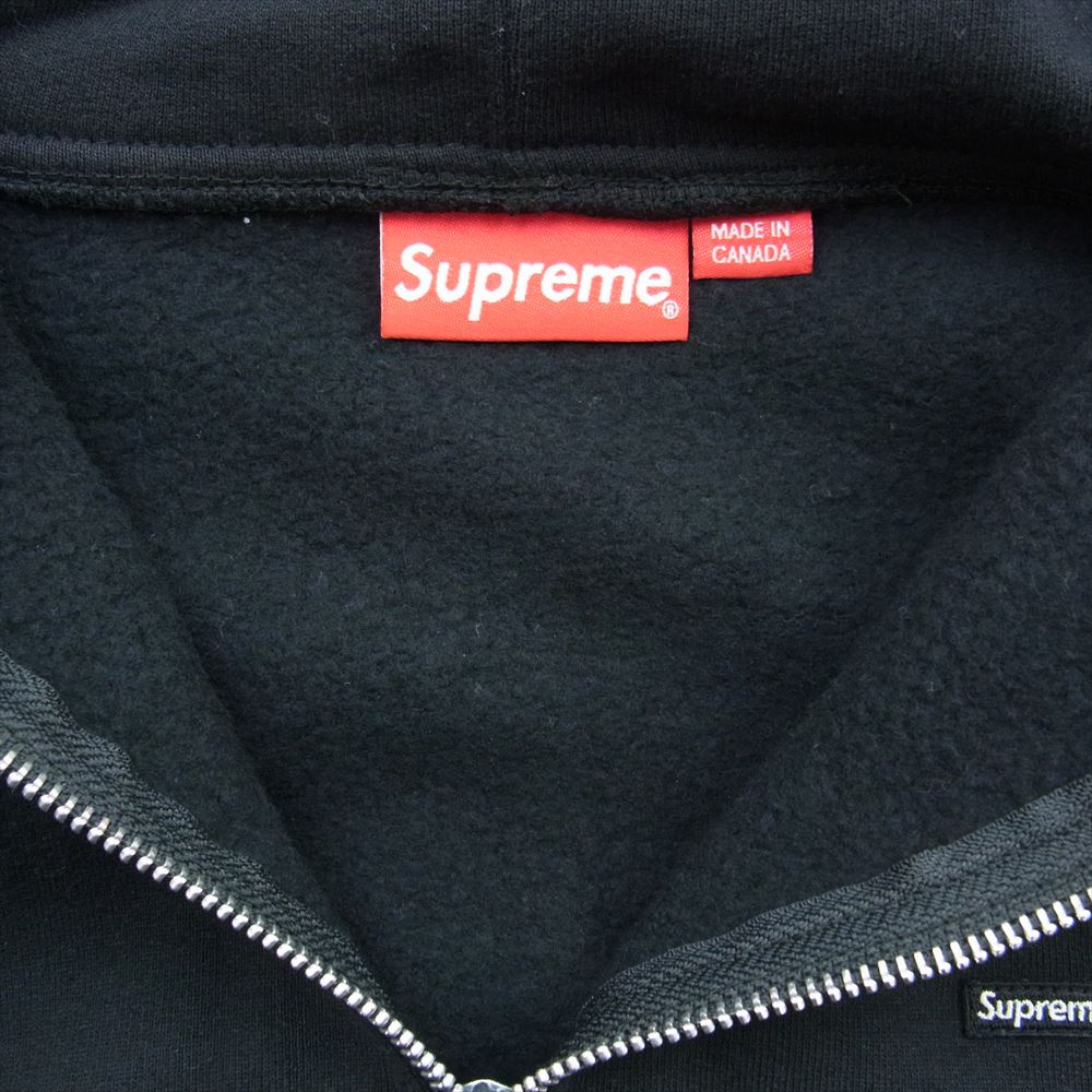 Supreme シュプリーム 21SS Small Box Zip Hooded Sweatshirt スモールボックス ロゴ ジップアップ パーカーブラック  ブラック系 M【美品】【中古】