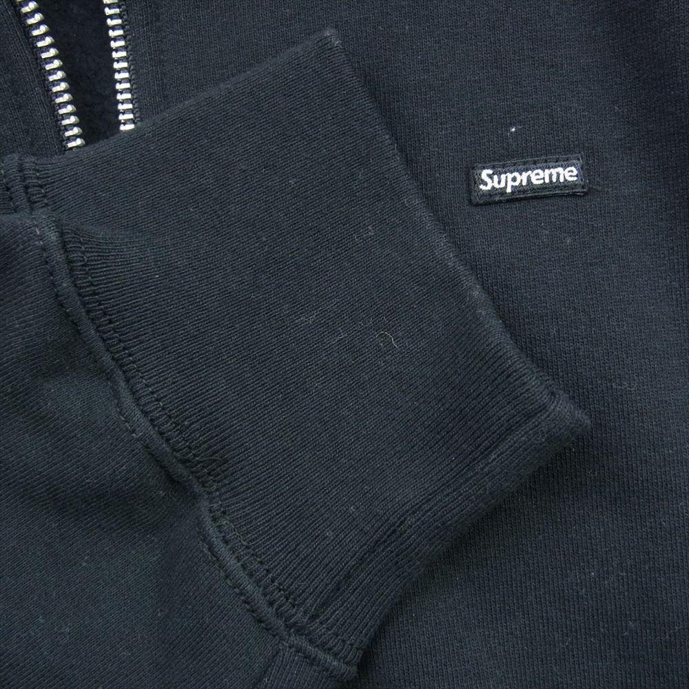 Supreme シュプリーム 21SS Small Box Zip Hooded Sweatshirt スモールボックス ロゴ ジップアップ パーカーブラック  ブラック系 M【美品】【中古】