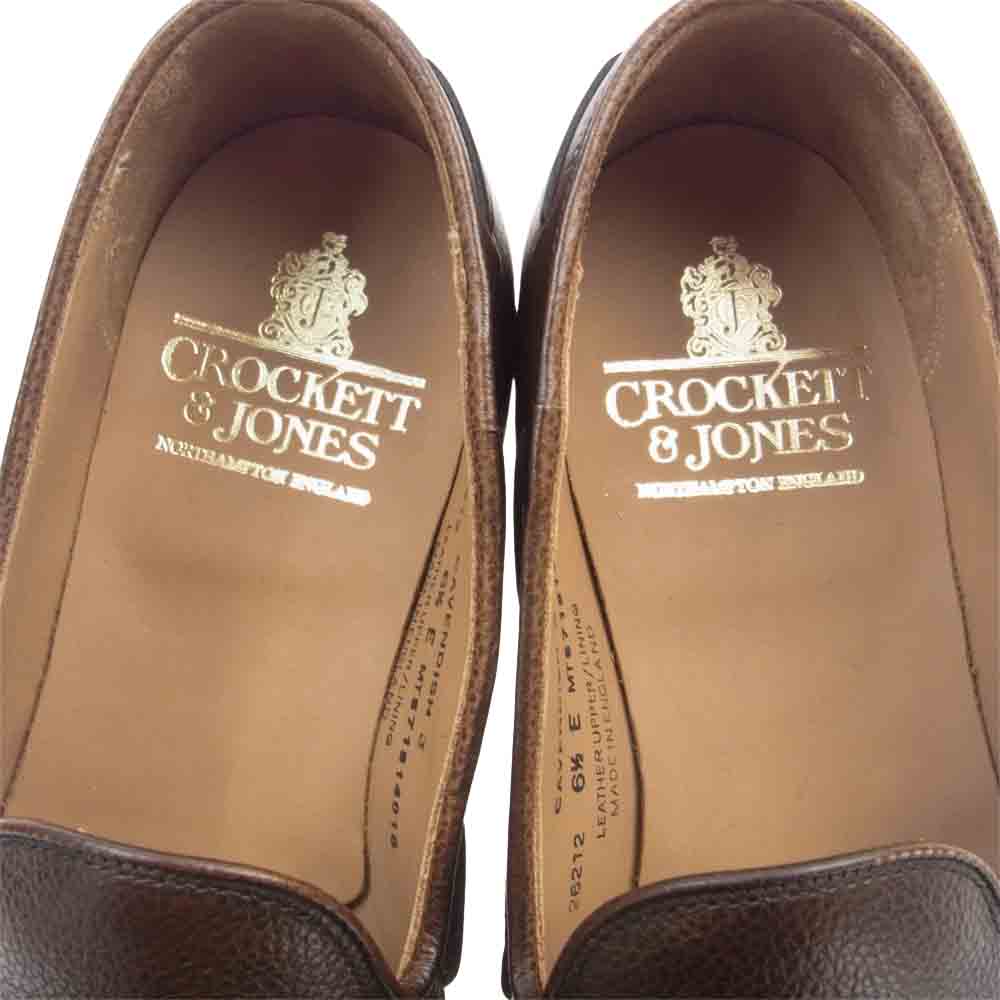 CROCKETT&JONES クロケットアンドジョーンズ 26212AG 21C1  英国製 CAVENDISH3 Dainite キャベンディッシュ ダイナイトソール グレインカーフ タッセル ローファー シューズ  ブラウン ブラウン系 6 1/2 E【極上美品】【中古】
