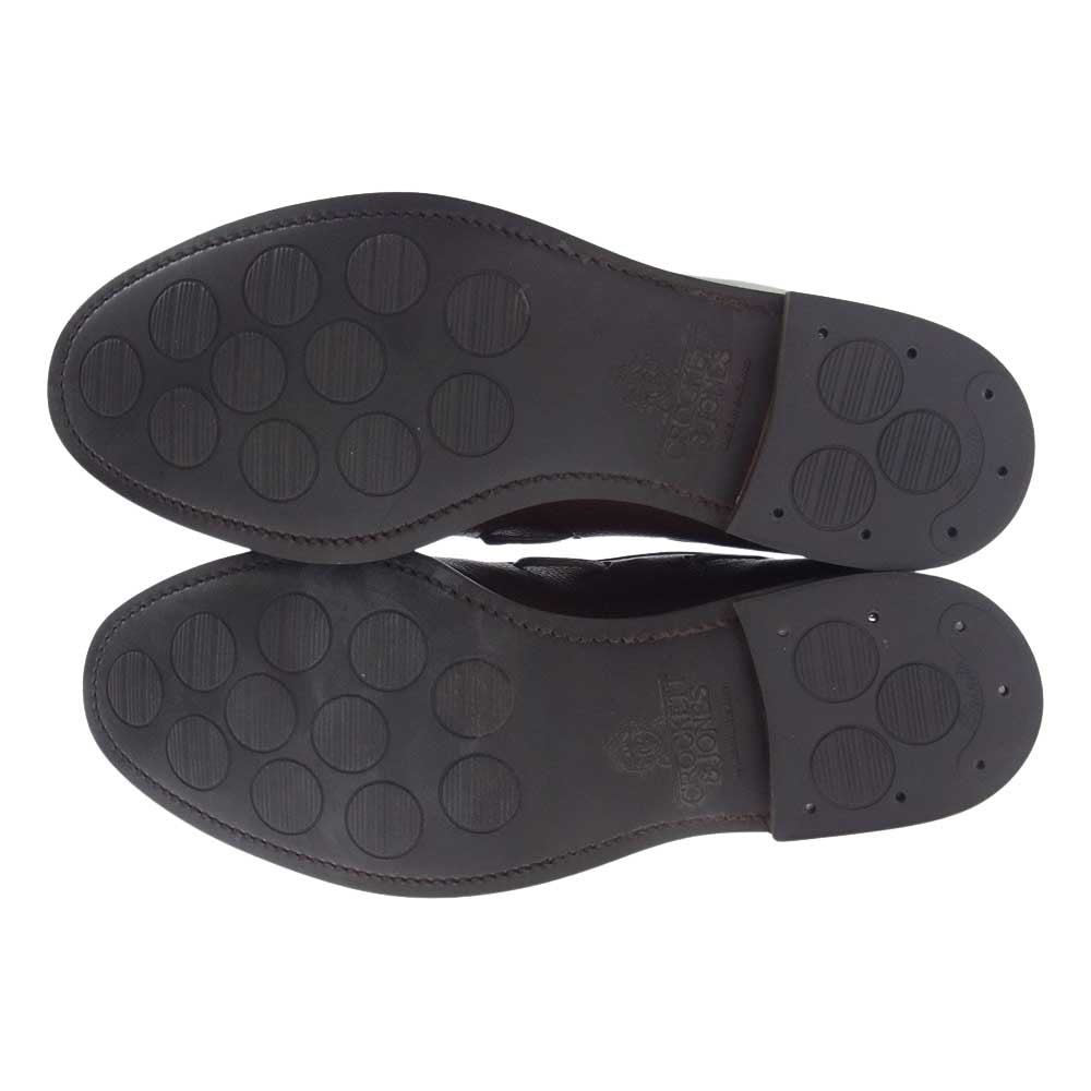 CROCKETT&JONES クロケットアンドジョーンズ 26212AG 21C1  英国製 CAVENDISH3 Dainite キャベンディッシュ ダイナイトソール グレインカーフ タッセル ローファー シューズ  ブラウン ブラウン系 6 1/2 E【極上美品】【中古】