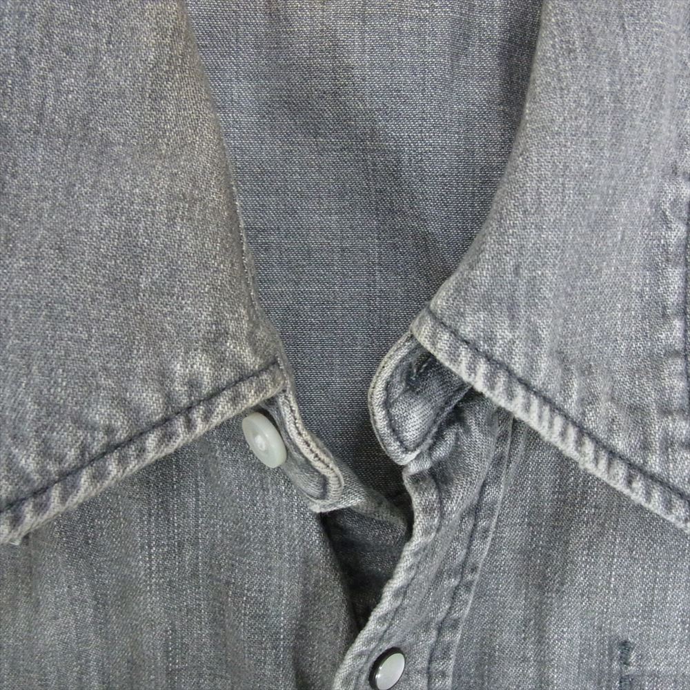 NUMBER(N)INE ナンバーナイン F07-NNS001B デニム ウェスタン 長袖 シャツ ブラック系 2【中古】