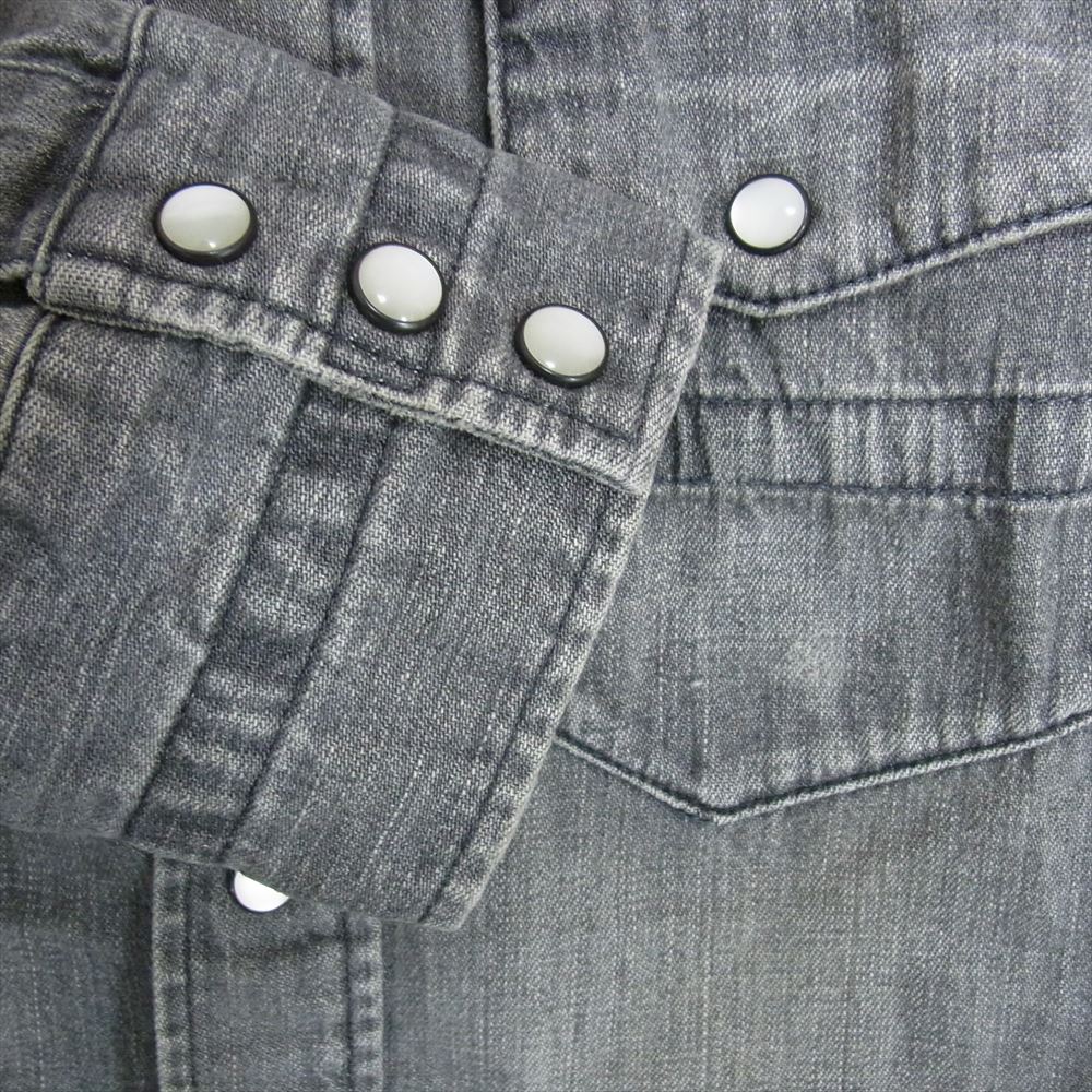 NUMBER(N)INE ナンバーナイン F07-NNS001B デニム ウェスタン 長袖 シャツ ブラック系 2【中古】