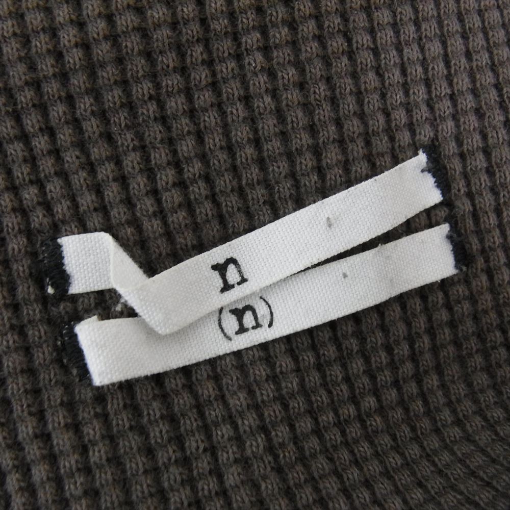 NUMBER(N)INE ナンバーナイン サーマル ワッフル ロンT 長袖 Tシャツ チャコール系 2【中古】