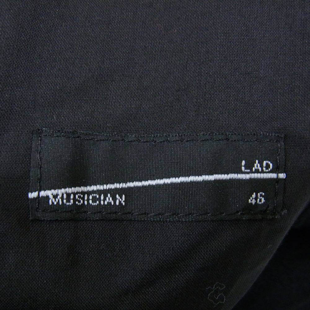 LAD MUSICIAN ラッドミュージシャン 2213-561 FRONT TUCK SARROWUEL PANTS WOOL JERSEY フロントタック ウールジャージー スリム サルエルパンツ ブラック系 46【中古】