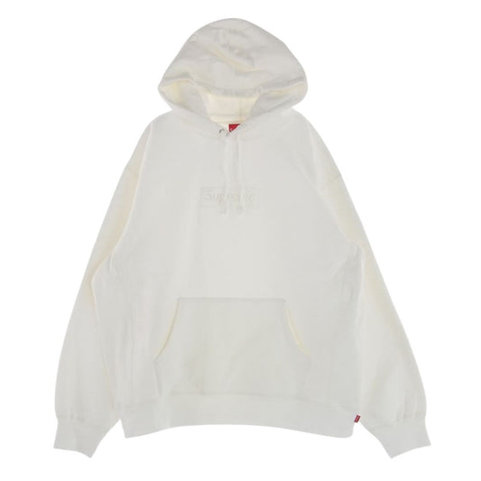 Supreme シュプリーム 23AW Box Logo Hooded Sweatshirt ボックスロゴ フーデッド スウェットシャツ フーディー パーカー ホワイト系 L【新古品】【未使用】【中古】