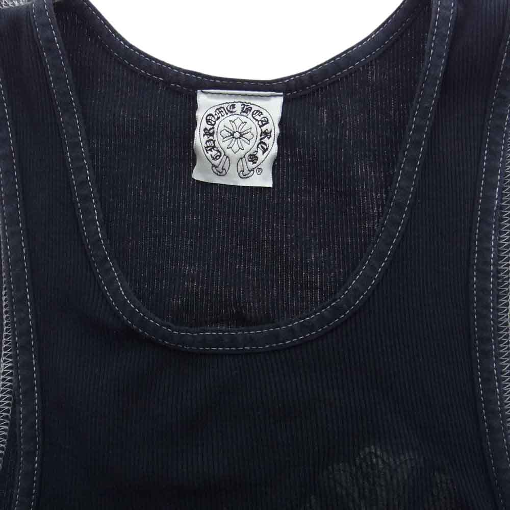 CHROME HEARTS クロムハーツ（原本無） 国内正規品 金文字 CHプラス スクロールラベル ホースシューバックプリント タンクトップ ブラック系 M【中古】