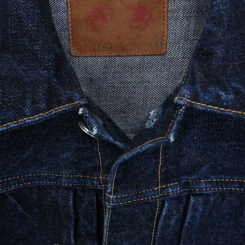 FULLCOUNT フルカウント Lot .2743 1st TIGHT FIT HEAVY OZ 15.5oz ファーストタイプ ヘビーオンス デニムジャケット サイズ40 インディゴブルー系 40【中古】