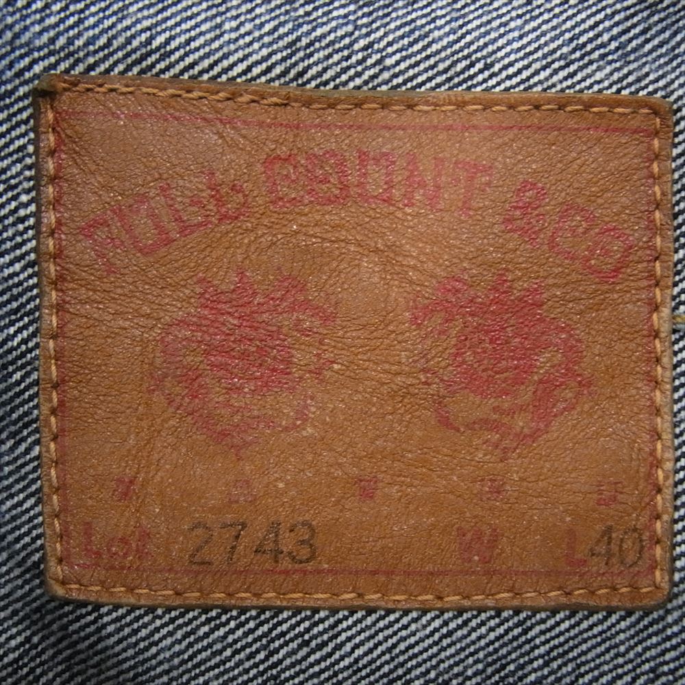 FULLCOUNT フルカウント Lot .2743 1st TIGHT FIT HEAVY OZ 15.5oz ファーストタイプ ヘビーオンス デニムジャケット サイズ40 インディゴブルー系 40【中古】