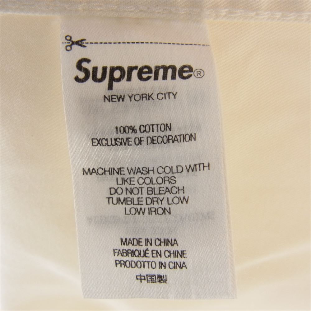 Supreme シュプリーム 22SS Small Box Shirt スモールボックスロゴ ボタンダウン 長袖 シャツ オフホワイト系 L【美品】【中古】