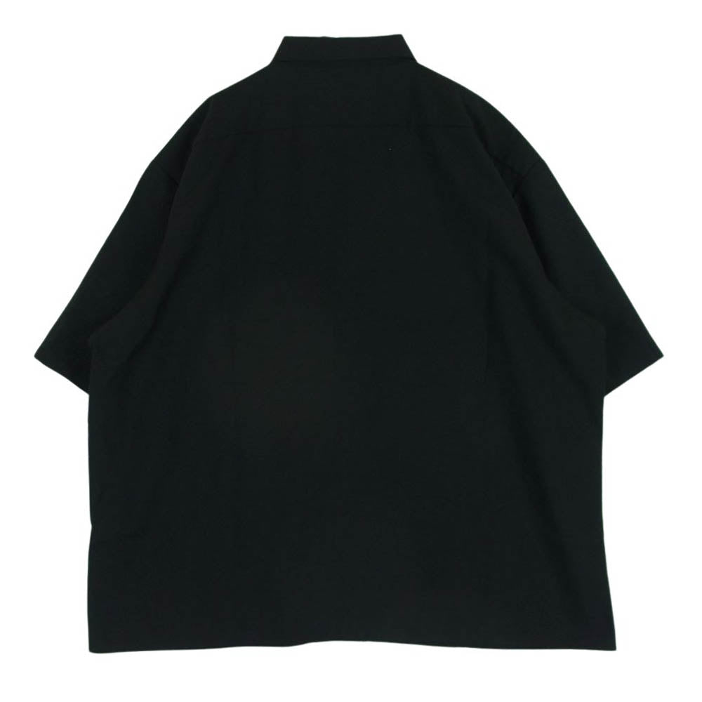 COOTIE クーティー T/W Work S/S Shirt ポリエステル ウール 半袖 シャツ 日本製 ブラック系 XL【美品】【中古】