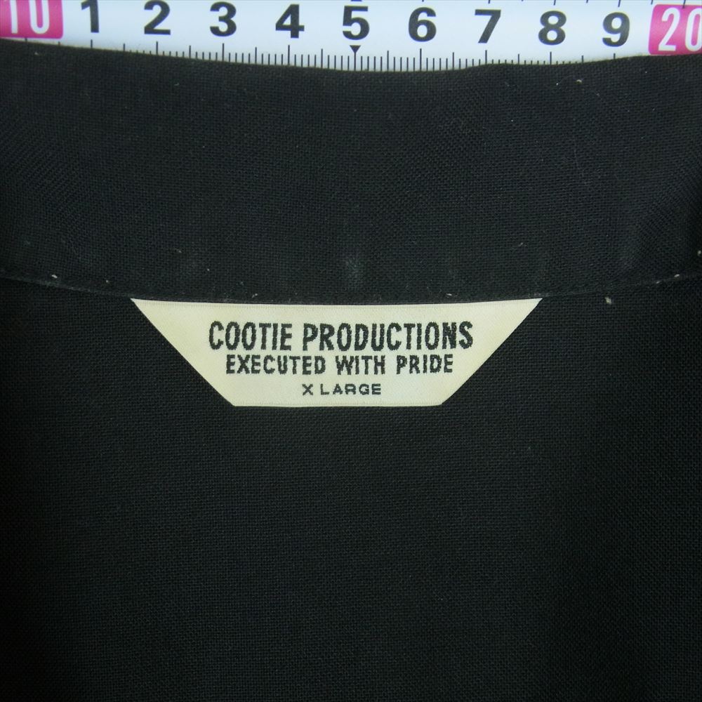 COOTIE クーティー T/W Work S/S Shirt ポリエステル ウール 半袖 シャツ 日本製 ブラック系 XL【美品】【中古】