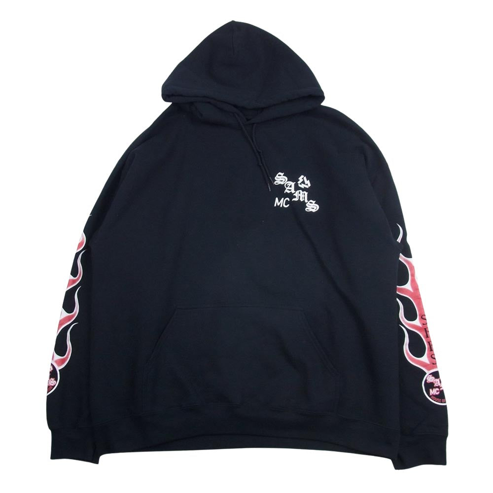 サムズ SAMS CHOPPERS プリント パーカー ブラック系 XL【中古】
