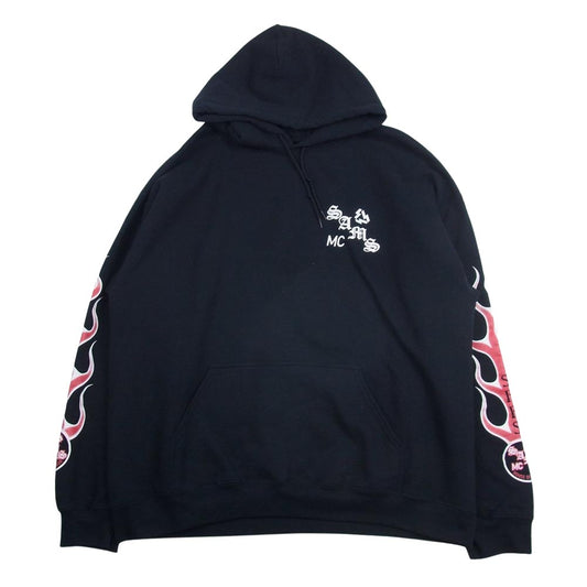 サムズ SAMS CHOPPERS プリント パーカー ブラック系 XL【中古】