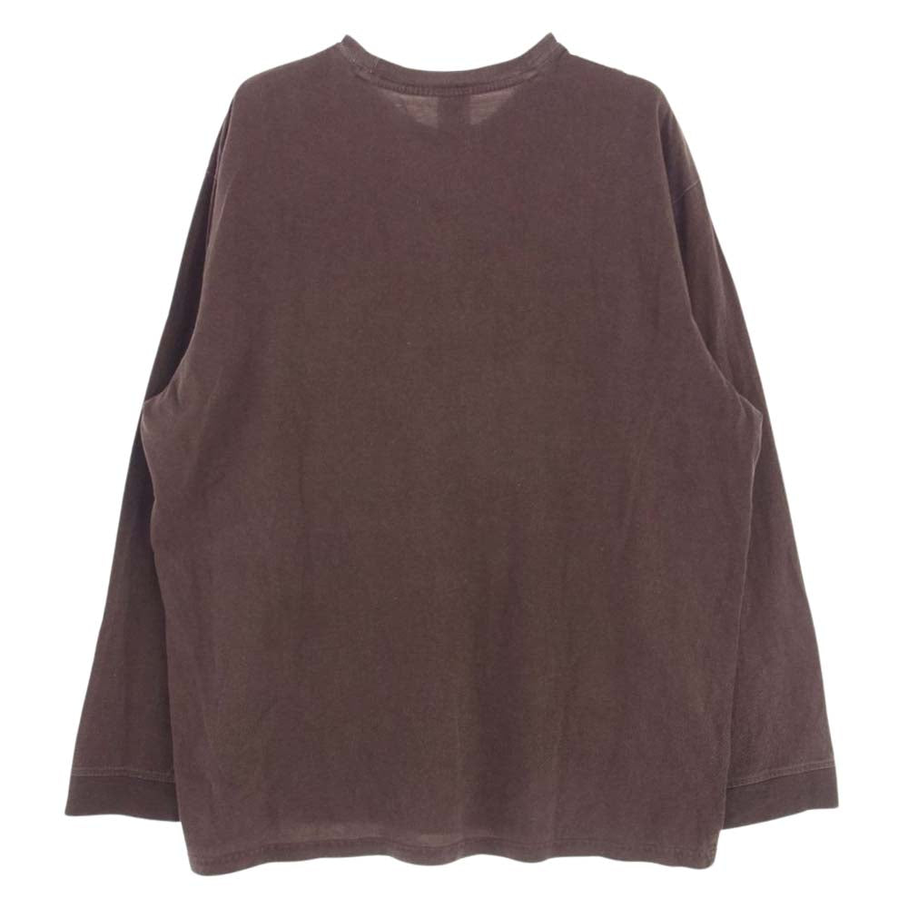 Supreme シュプリーム 21SS NT52202I ×THE NORTH FACE Pigment Printed L/S TEE  ノースフェイス ピグメント プリンテッド クルーネック 長袖 Tシャツ ブラウン系 XXL ASIA:XXL/US:XL【中古】