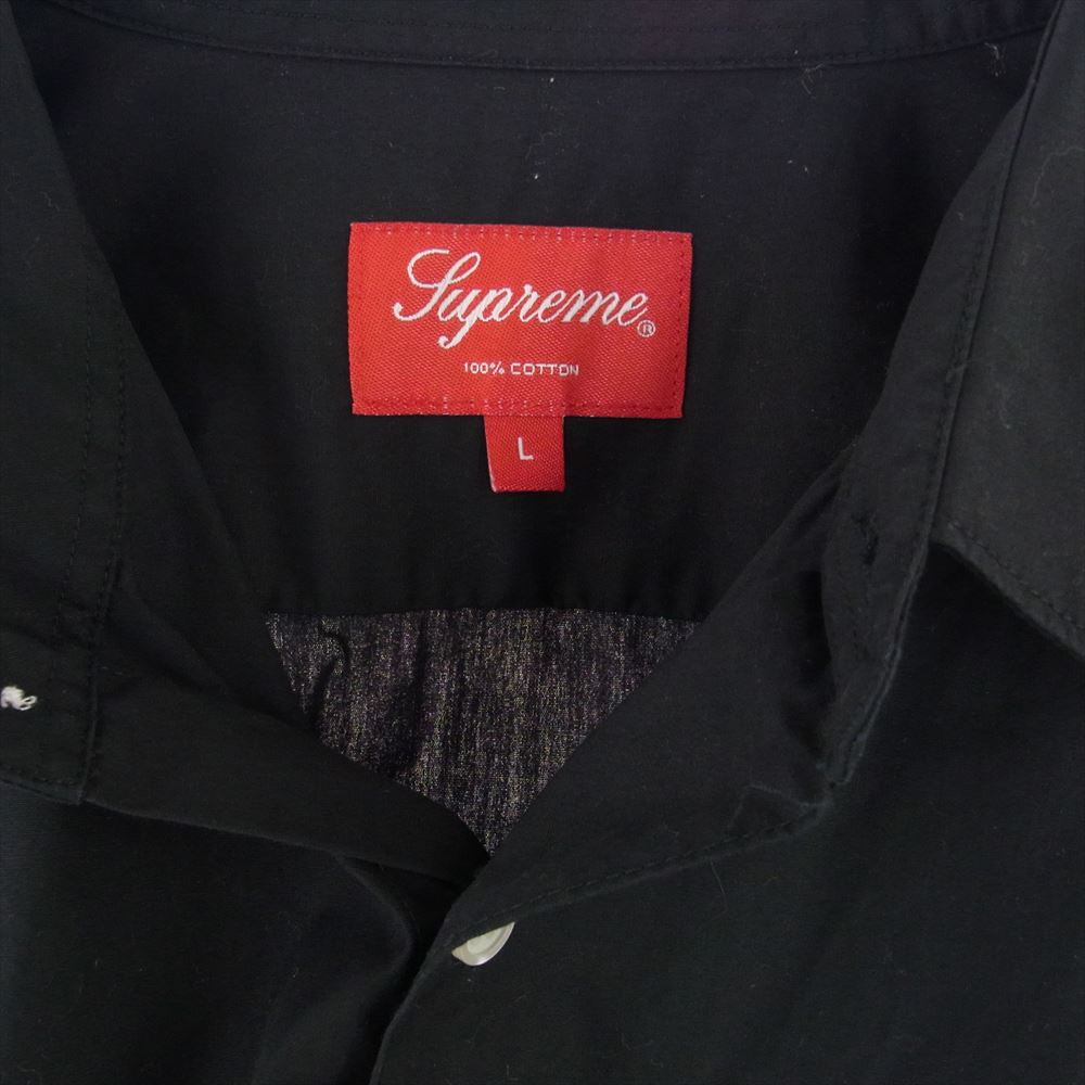 Supreme シュプリーム 21SS Iggy Pop S/S Shirt イギー・ポップ プリント 半袖 シャツ ブラック系 L【中古】