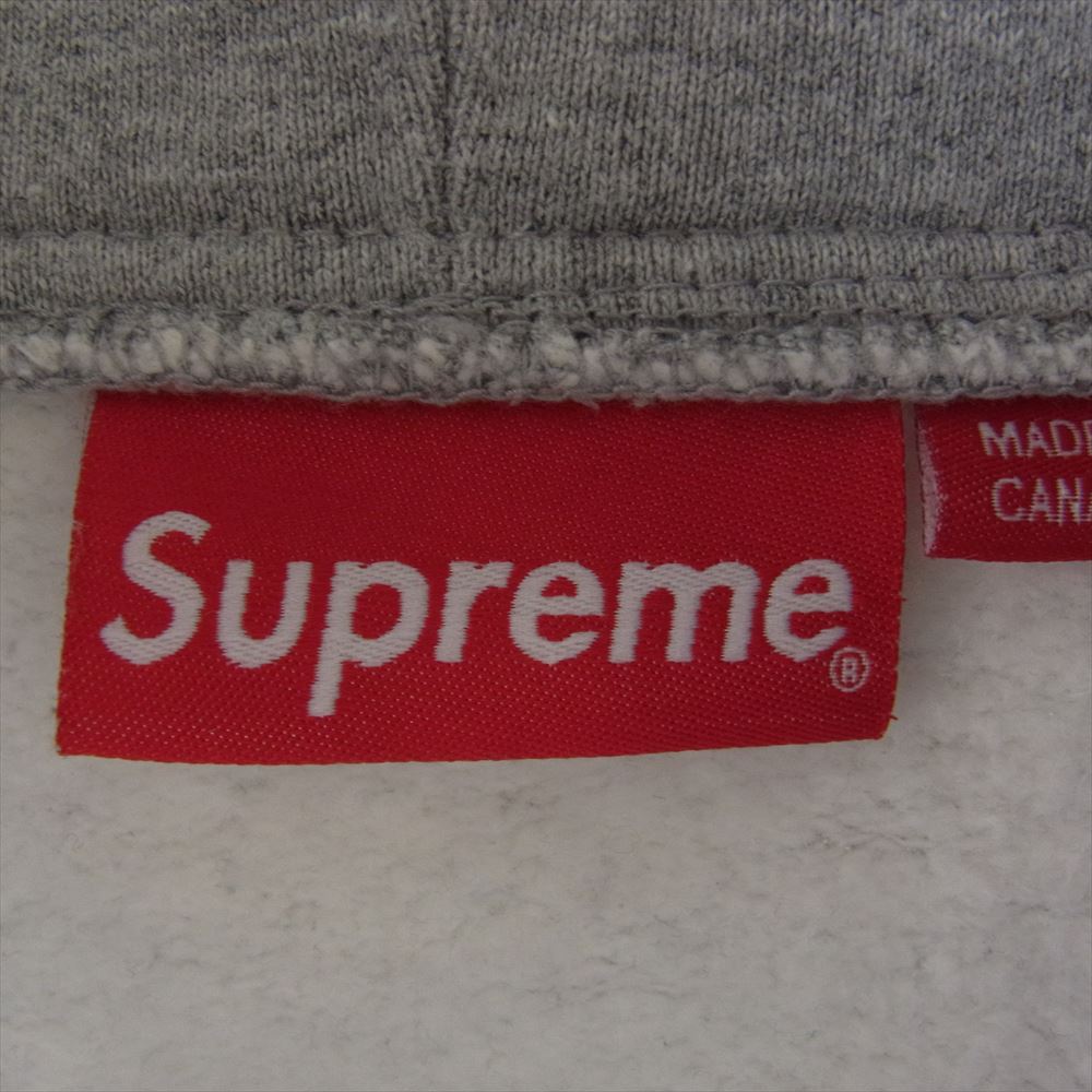 Supreme シュプリーム 19AW Text Stripe Zip Up Hooded Sweatshirt テキスト ストライプ ジップアップ フーディー スウェット パーカー グレー系 XL【中古】