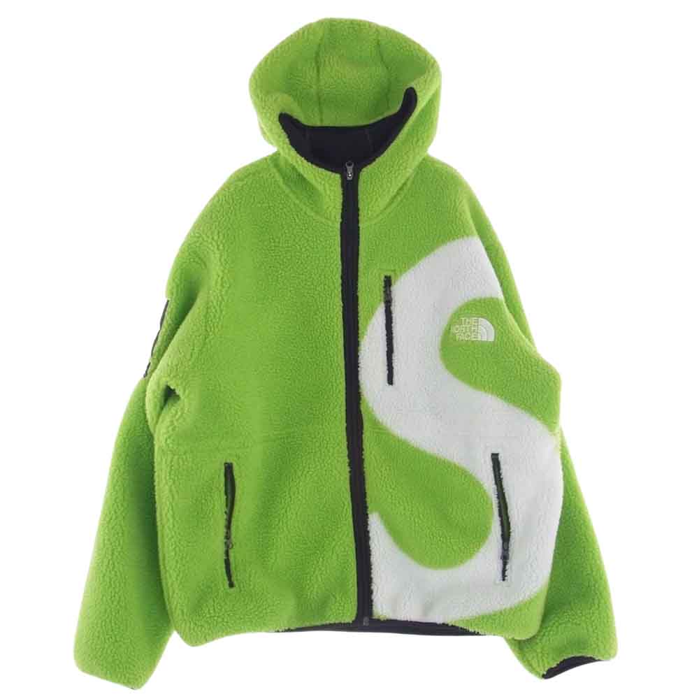Supreme シュプリーム 20AW × THE NORTH FACE  ノースフェイス S Logo Hooded Fleece Jacket Sロゴ フーディ フリース ジャケット ライトグリーン系【中古】
