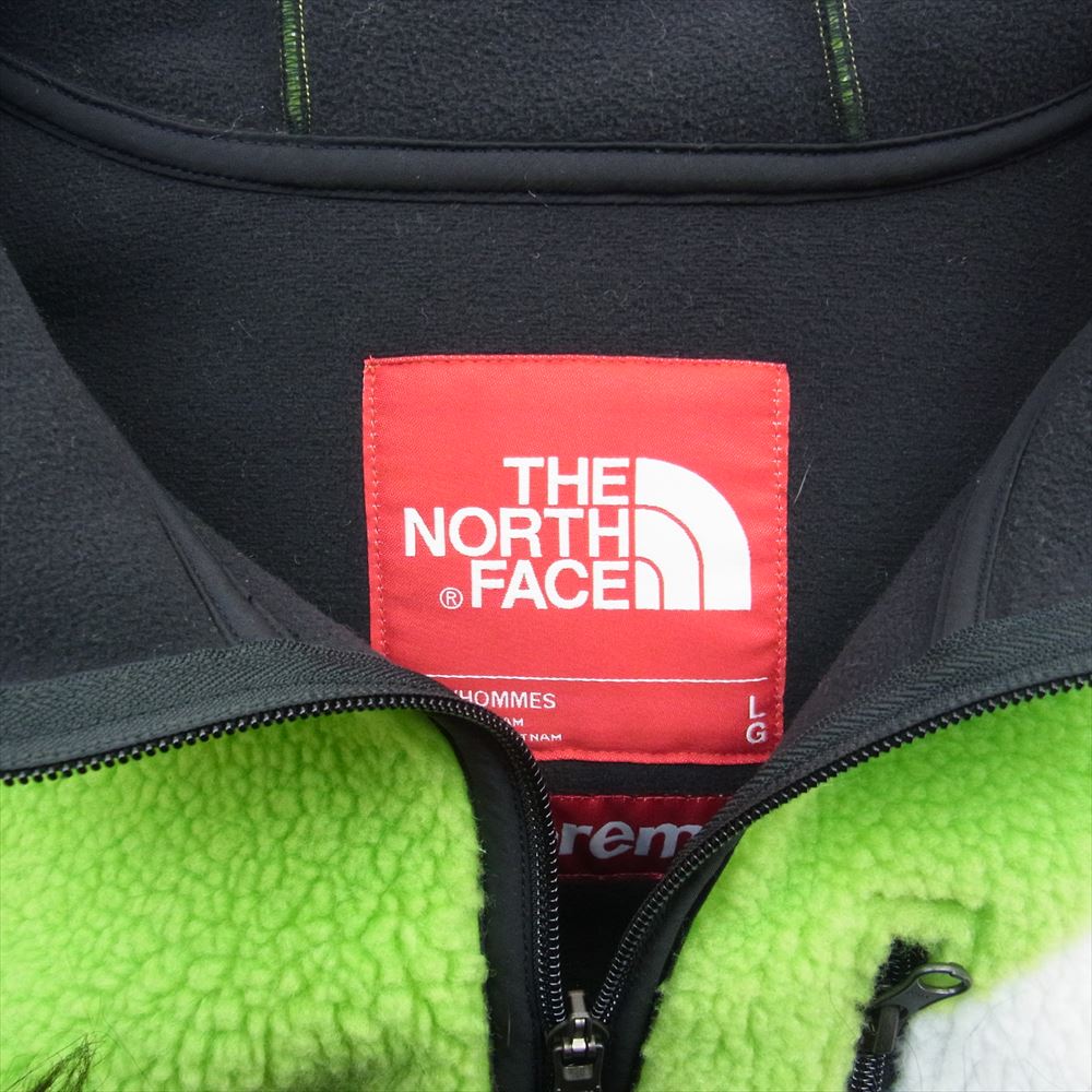 Supreme シュプリーム 20AW × THE NORTH FACE  ノースフェイス S Logo Hooded Fleece Jacket Sロゴ フーディ フリース ジャケット ライトグリーン系【中古】
