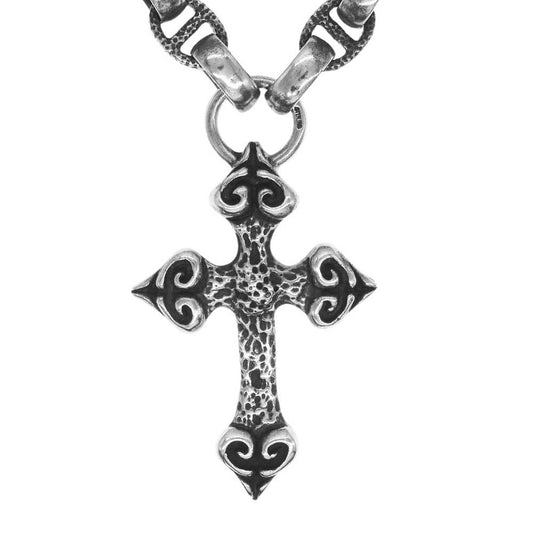 GABOR ガボール Gaboratory International ガボラトリーインターナショナル 4HEART CHISELED SMALL CROSS WITH SMOOTH H.W.O 4ハート チゼルド スモールクロス スムース アンカー ネックレス シルバー系【中古】