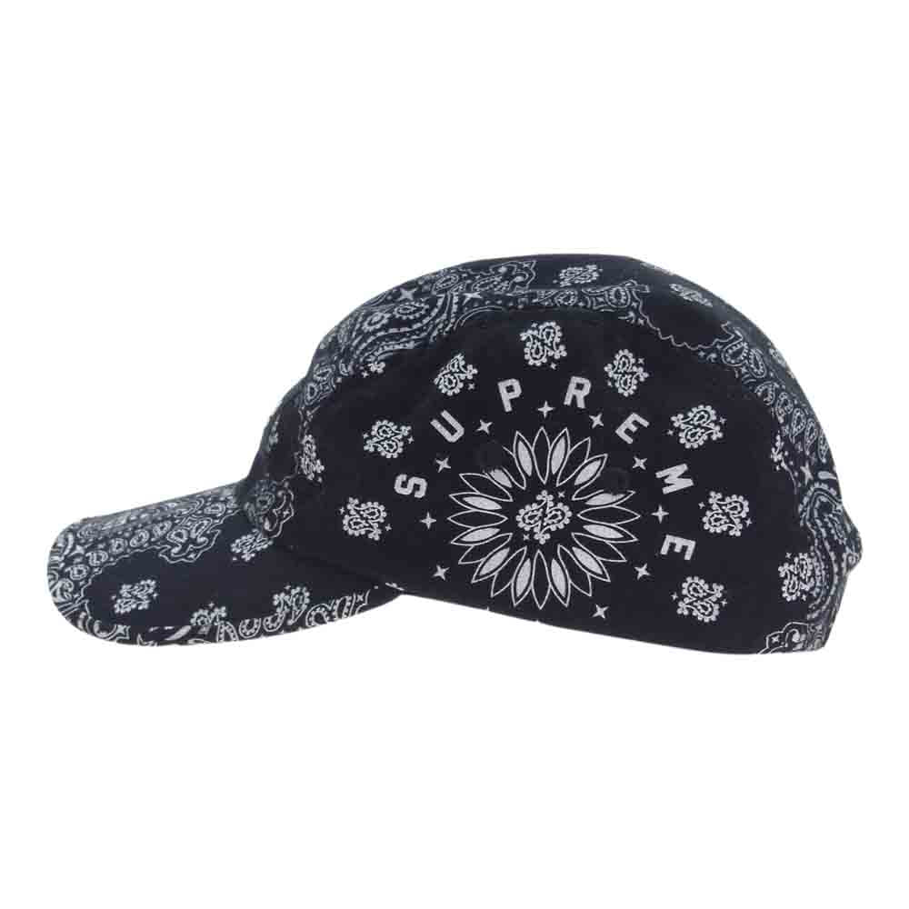 Supreme シュプリーム 21SS Bandana Camp Cap バンダナ ボックスロゴ キャンプキャップ ブラック系【中古】