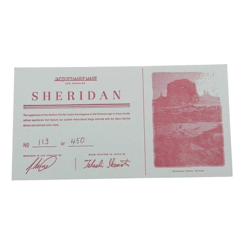 ジャックマリーマージュ JMMSR30AF 日本製 SHERIDAN シェリダン アイウェア 眼鏡 ブラック系【中古】