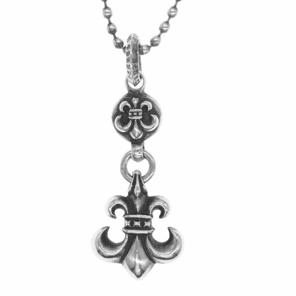 CHROME HEARTS クロムハーツ（原本無） 1BALL BS FLEUR 1ボール BS フレア チャーム シルバー ネックレス ペンダントトップ シルバー系【中古】