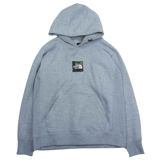 THE NORTH FACE ノースフェイス NT61721R SQUARE LOGO BIG HOODIE スクエア ロゴ ビッグ フーディ パーカー グレー系 S【中古】