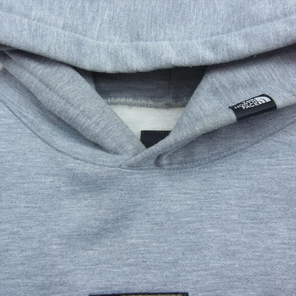 THE NORTH FACE ノースフェイス NT61721R SQUARE LOGO BIG HOODIE スクエア ロゴ ビッグ フーディ パーカー グレー系 S【中古】