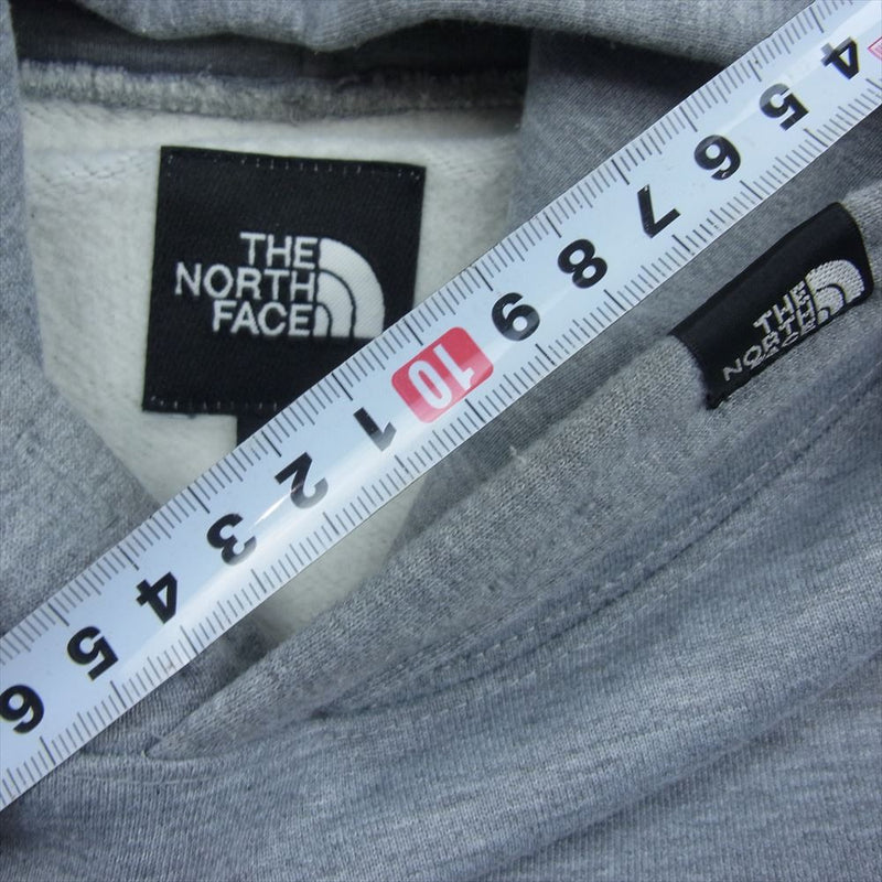 THE NORTH FACE ノースフェイス NT61721R SQUARE LOGO BIG HOODIE スクエア ロゴ ビッグ フーディ パーカー グレー系 S【中古】