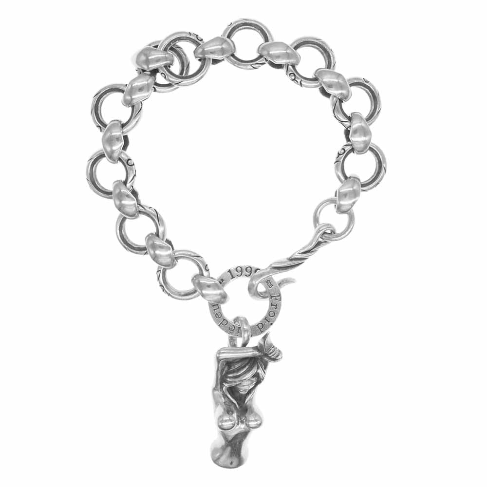 FROID TIEDEUR フロワティエドール 罪と罰 ロゴ ブレスレット シルバー系【中古】
