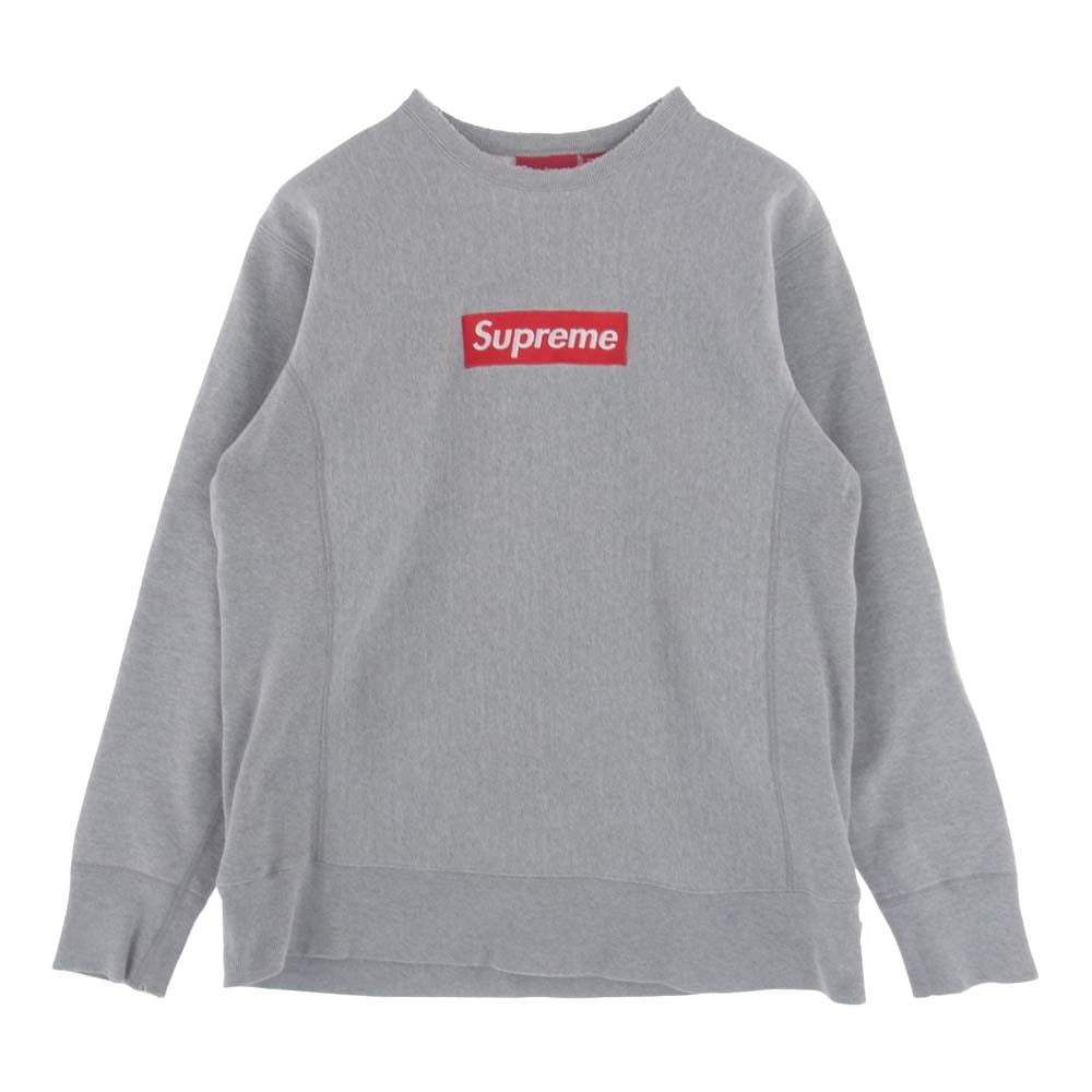 Supreme シュプリーム Box Logo Crewneck 初期 紙タグ ボックスロゴ クルーネック スウェット グレー系 M【中古】