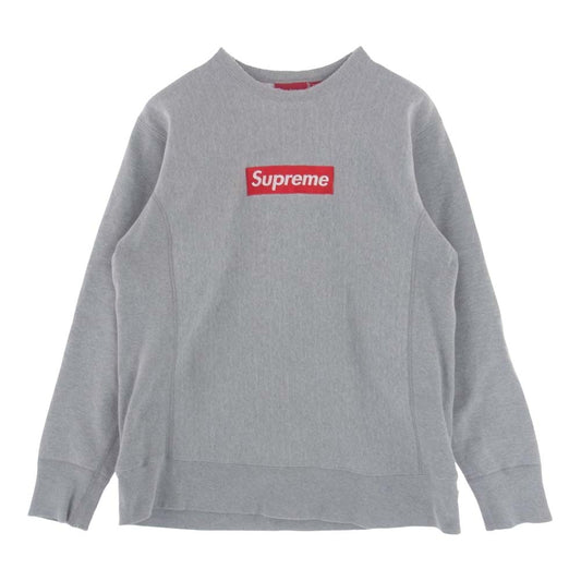 Supreme シュプリーム Box Logo Crewneck 初期 紙タグ ボックスロゴ クルーネック スウェット グレー系 M【中古】