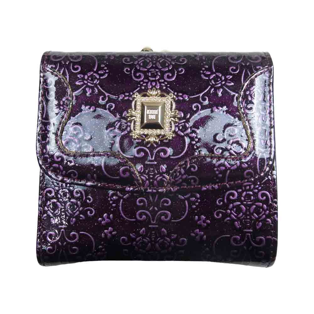 ANNA SUI アナスイ 314161-96 ルーミー 二つ折り 財布 パープル系【極上美品】【中古】