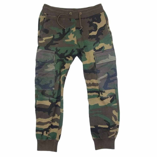 WTAPS ダブルタップス 16AW 162ATDT-CSM15 UDT TROUSERS.COPO.CAMO カモ柄 スウェット パンツ カーキ系 サイズ表記無【中古】