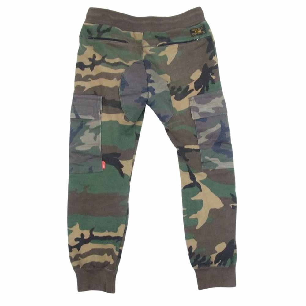 WTAPS ダブルタップス 16AW 162ATDT-CSM15 UDT TROUSERS.COPO.CAMO カモ柄 スウェット パンツ カーキ系 サイズ表記無【中古】