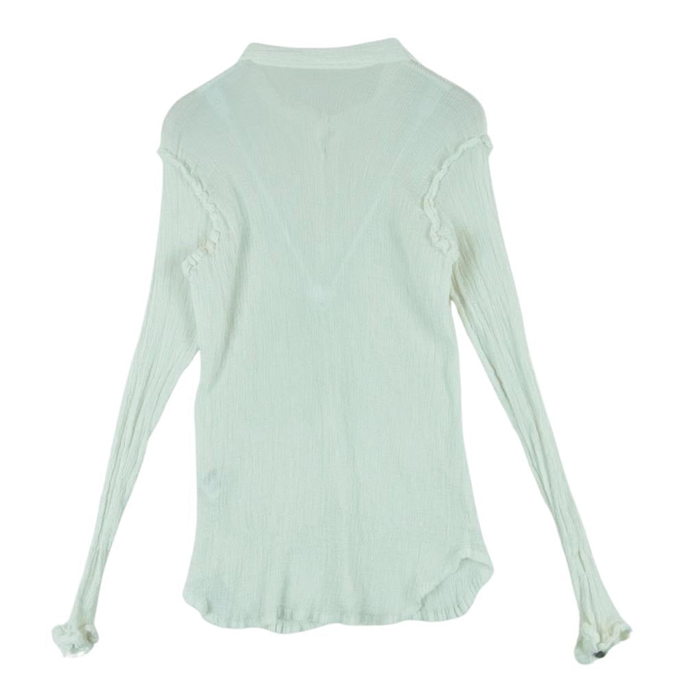 ISSEY MIYAKE イッセイミヤケ MI63FJ101 me ミー 襟付き カーディガン ブラウス 長袖 シャツ ホワイト系 -【中古】