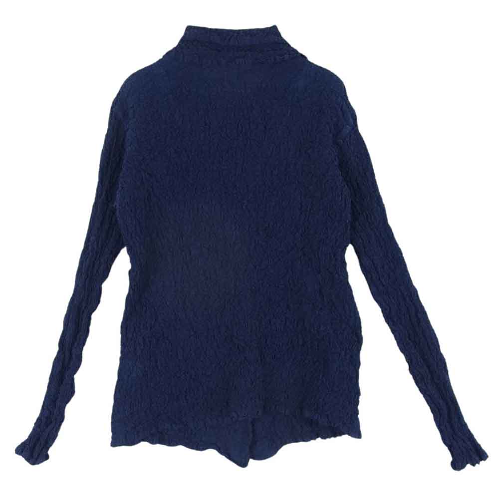 ISSEY MIYAKE イッセイミヤケ MI12FK698 me ミー カリフラワー パラシュート シワ加工 襟付き 長袖 シャツ ブラウス カーディガン パープル系 -【中古】