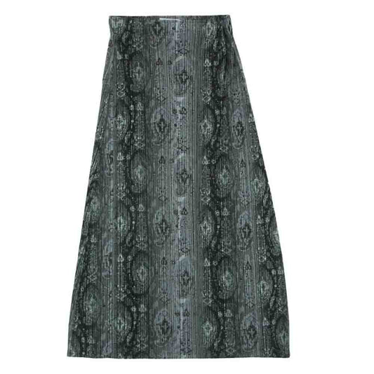 PLEATS PLEASE プリーツプリーズ イッセイミヤケ PP41-JG883 プリーツ加工 Psychedelic Skirt サイケデリック 総柄転写 スカート グレー系 グリーン系 1【中古】