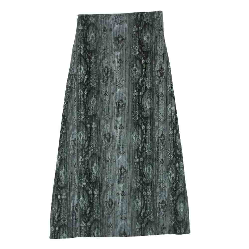 PLEATS PLEASE プリーツプリーズ イッセイミヤケ PP41-JG883 プリーツ加工 Psychedelic Skirt サイケデリック 総柄転写 スカート グレー系 グリーン系 1【中古】