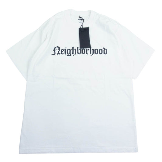 NEIGHBORHOOD ネイバーフッド 21AW 212PCNH-ST03 3204 / C-TEE . SS  ロゴ プリント 半袖 クルーネック Tシャツ ホワイト ホワイト系 L【新古品】【未使用】【中古】