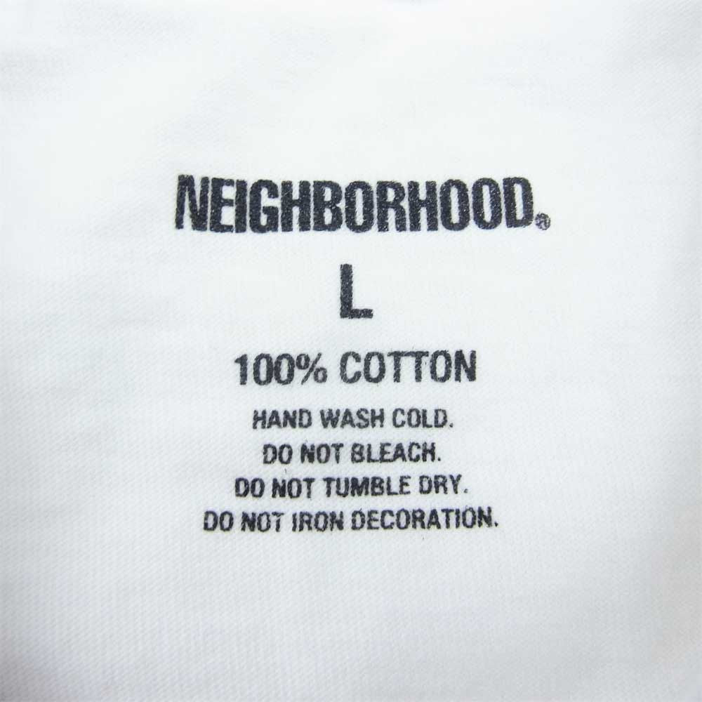 NEIGHBORHOOD ネイバーフッド 21AW 212PCNH-ST03 3204 / C-TEE . SS  ロゴ プリント 半袖 クルーネック Tシャツ ホワイト ホワイト系 L【新古品】【未使用】【中古】