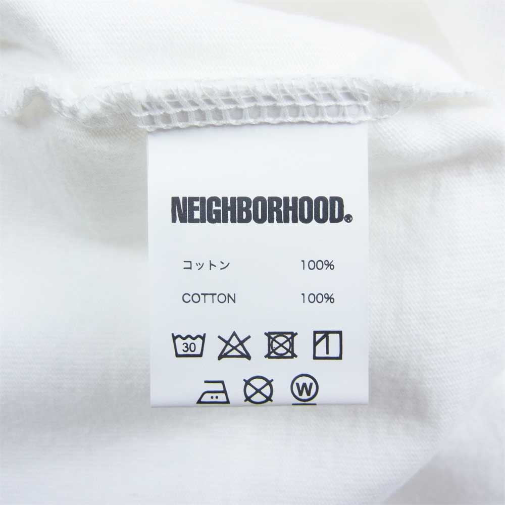 NEIGHBORHOOD ネイバーフッド 21AW 212PCNH-ST03 3204 / C-TEE . SS  ロゴ プリント 半袖 クルーネック Tシャツ ホワイト ホワイト系 L【新古品】【未使用】【中古】