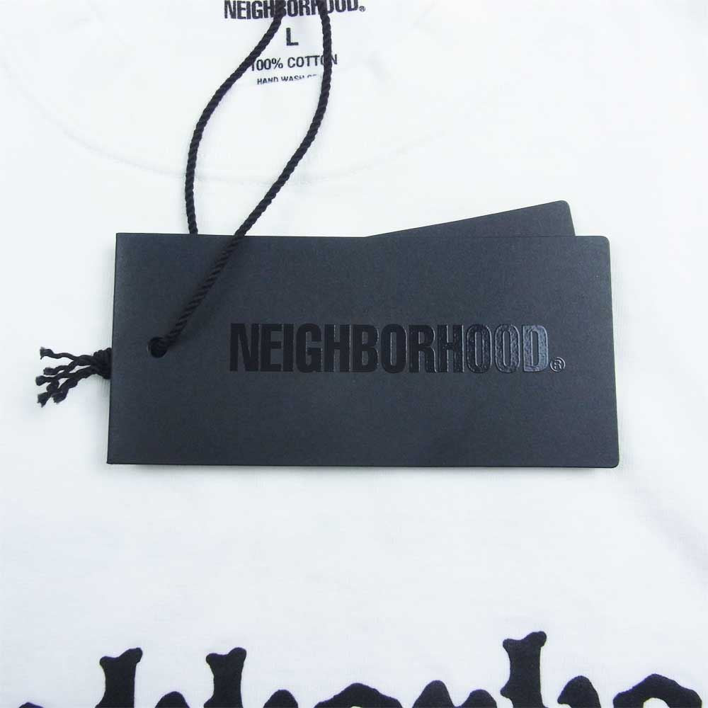 NEIGHBORHOOD ネイバーフッド 21AW 212PCNH-ST03 3204 / C-TEE . SS  ロゴ プリント 半袖 クルーネック Tシャツ ホワイト ホワイト系 L【新古品】【未使用】【中古】