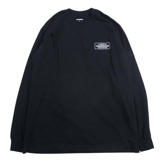 NEIGHBORHOOD ネイバーフッド NH . TEE LS-1 バックプリント 長袖 クルーネック Tシャツ ブラック系 L【中古】