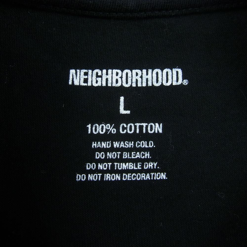 NEIGHBORHOOD ネイバーフッド NH . TEE LS-1 バックプリント 長袖 クルーネック Tシャツ ブラック系 L【中古】